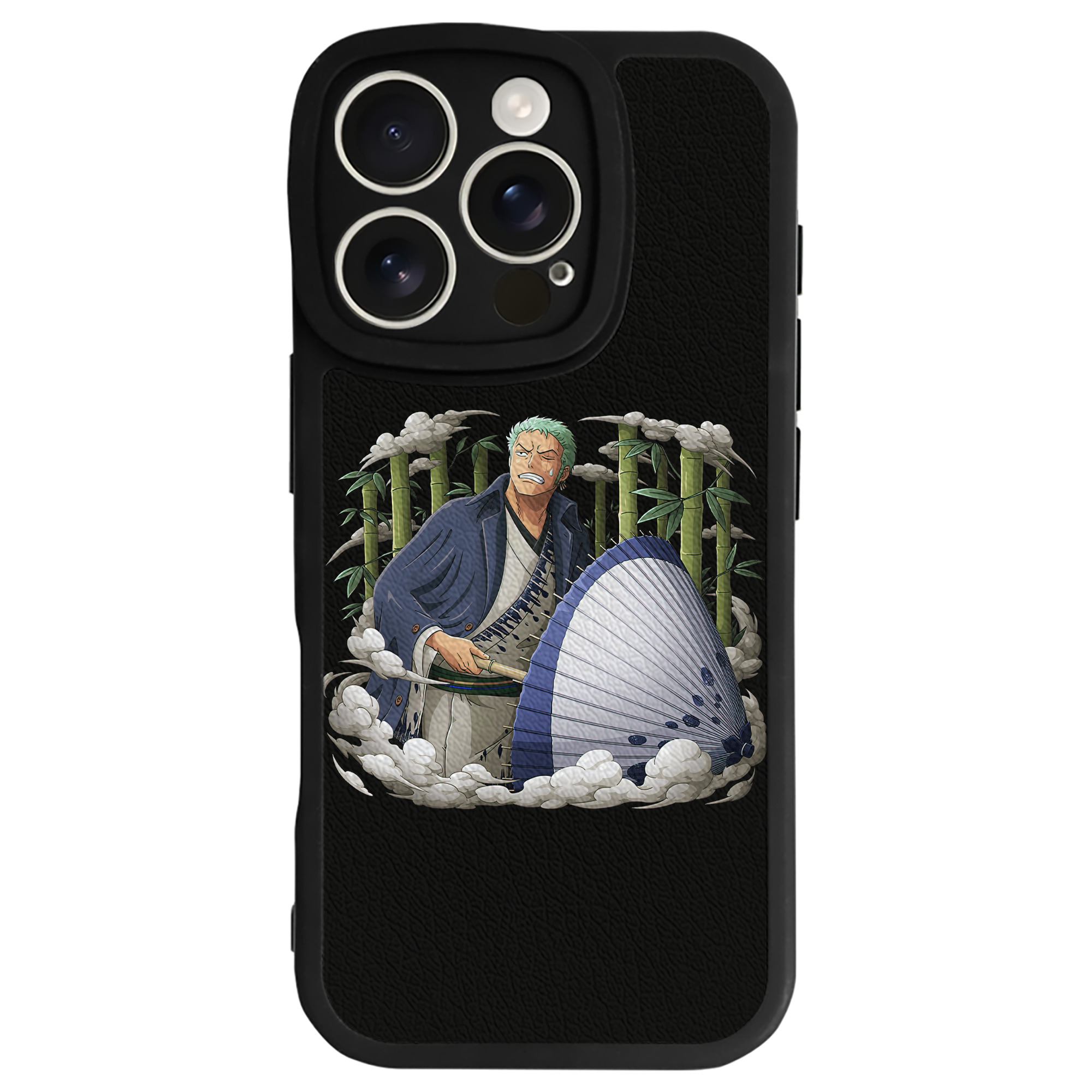 （画像用） ワンピース ロロノア・ゾロ ONE PIECE Roronoa Zoro 【iPhone 16シリーズ対応】シリコンスマホケース（レザー調） 材質：シリコン